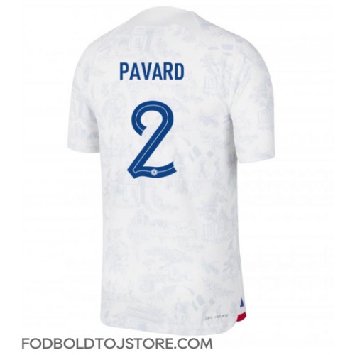Frankrig Benjamin Pavard #2 Udebanetrøje VM 2022 Kortærmet